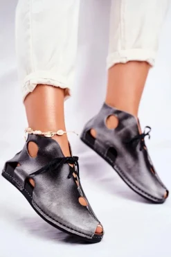 Damskie Półbuty Maciejka Popiel 03426-03