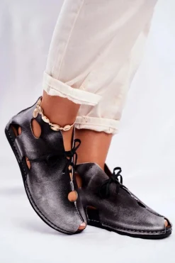 Damskie Półbuty Maciejka Popiel 03426-03