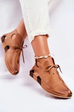 Damskie Półbuty Maciejka Rude 03426-19