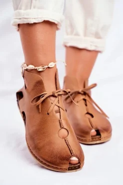 Damskie Półbuty Maciejka Rude 03426-19