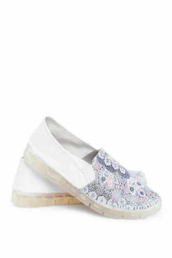 Damskie Półbuty Maciejka Wsuwane Skórzane Białe 03512-46