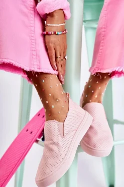 Damskie Półbuty Wsuwane Różowe Viviana