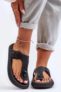 Damskie Piankowe Japonki Czarne Apolla