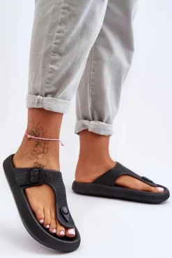 Damskie Piankowe Japonki Czarne Apolla