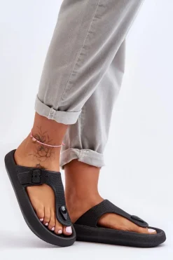 Damskie Piankowe Japonki Czarne Apolla