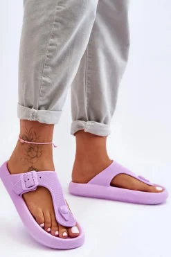 Damskie Piankowe Japonki Fioletowe Apolla