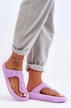 Damskie Piankowe Japonki Fioletowe Apolla