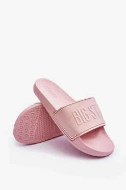 Damskie Piankowe Klapki Big Star MM274718 Różowe
