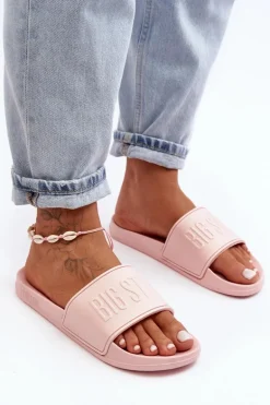 Damskie Piankowe Klapki Big Star MM274718 Różowe