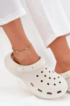 Damskie Piankowe Klapki Białe Elisra