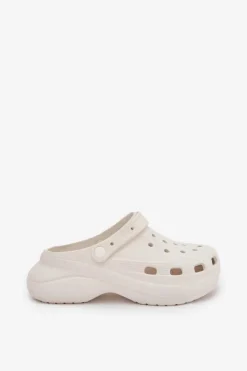 Damskie Piankowe Klapki Białe Elisra