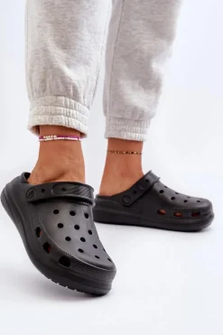 Damskie Piankowe Klapki Czarne Ilariana