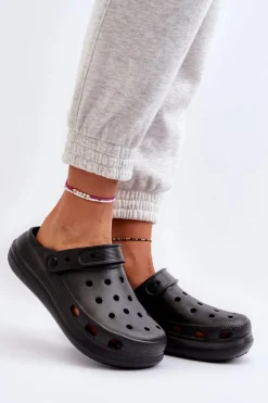 Damskie Piankowe Klapki Czarne Ilariana