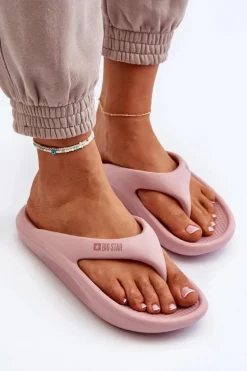 Damskie Piankowe Klapki Japonki Big Star NN274A650 Różowe