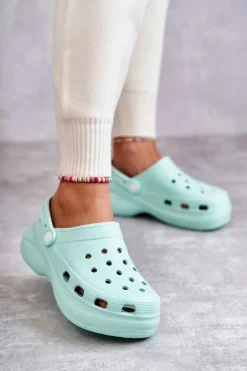 Damskie Piankowe Klapki Kroksy Miętowe Coline