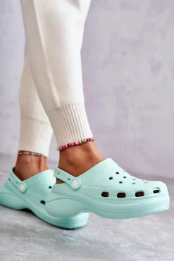 Damskie Piankowe Klapki Kroksy Miętowe Coline