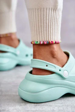 Damskie Piankowe Klapki Kroksy Miętowe Coline