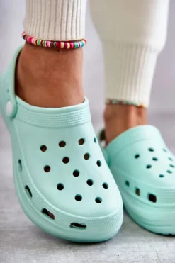 Damskie Piankowe Klapki Kroksy Miętowe Coline