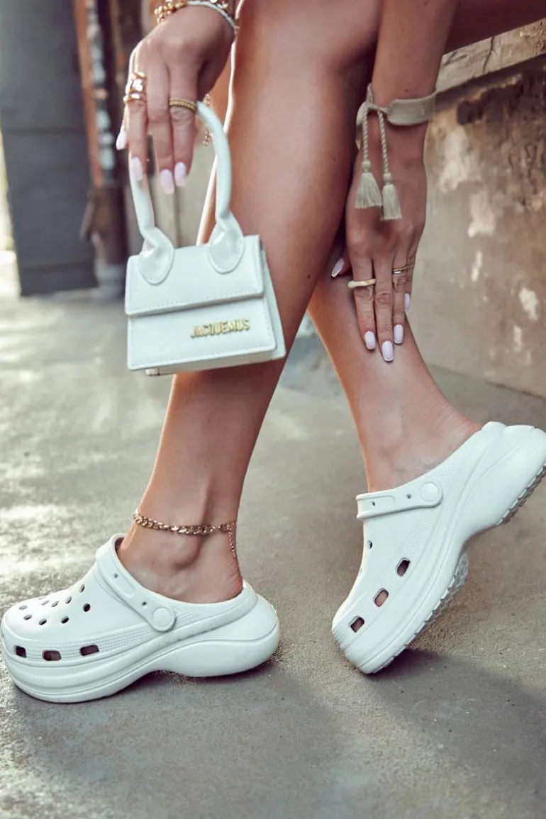 Damskie Piankowe Klapki Kroksy Biały Coline