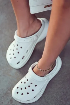 Damskie Piankowe Klapki Kroksy Biały Coline