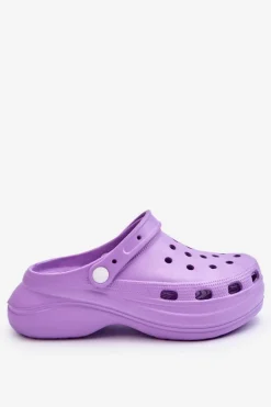 Damskie Piankowe Klapki Kroksy Fioletowe Coline