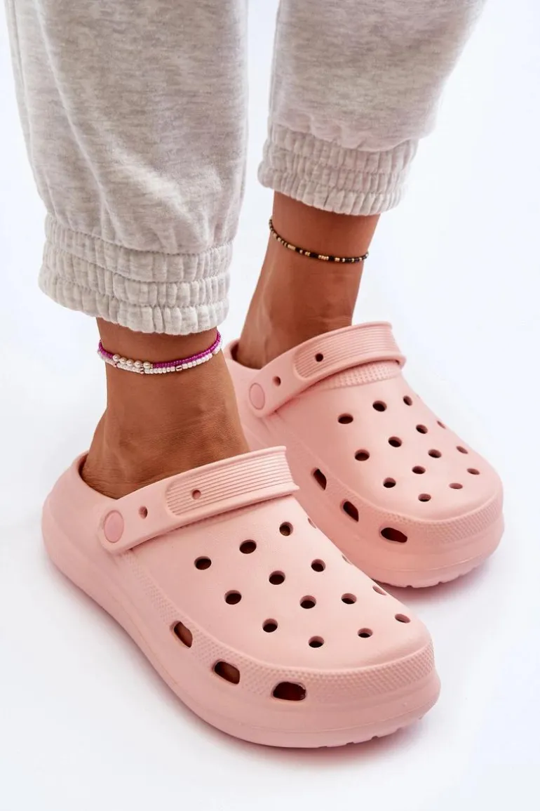 Damskie Piankowe Klapki Różowe Ilariana