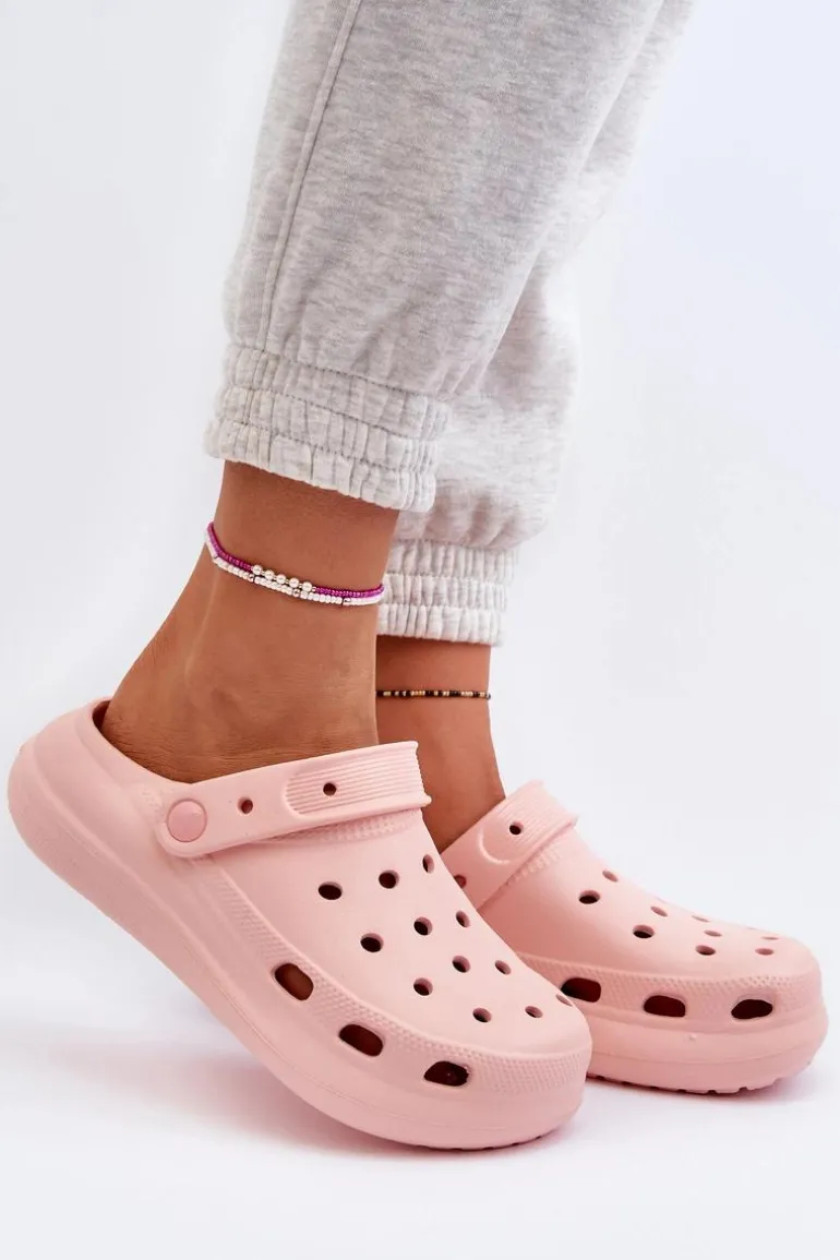 Damskie Piankowe Klapki Różowe Ilariana