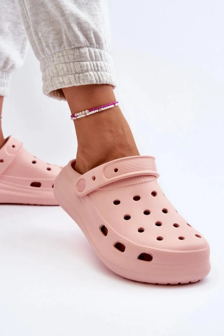 Damskie Piankowe Klapki Różowe Ilariana