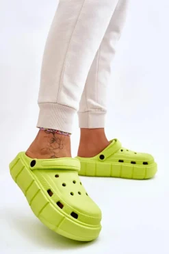 Damskie Piankowe Na Platformie Limonkowe Beckett