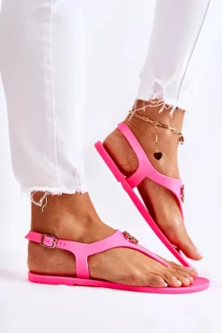 Damskie Sandałki Neonowe Różowe Sonner