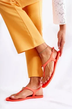 Damskie Sandałki Neonowy Pomarańczowy Storm