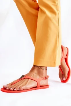Damskie Sandałki Neonowy Pomarańczowy Storm