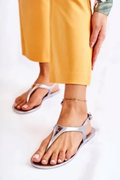 Damskie Sandałki Srebrne Storm