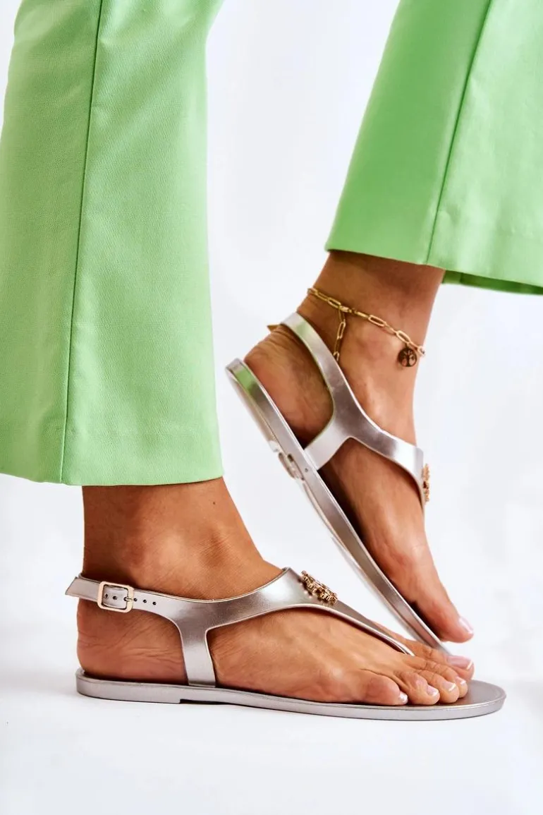 Damskie Sandałki Złote Sonner