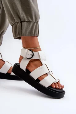 Damskie Sandały Big Star NN274072 Białe