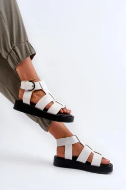 Damskie Sandały Big Star NN274072 Białe