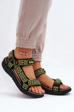 Damskie Sandały Lee Cooper LCW-24-34-2609 Limonkowe