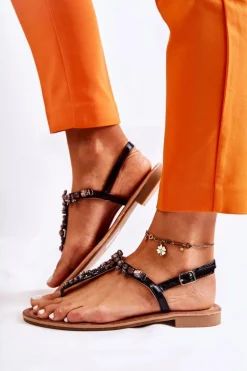 Damskie Sandały Na Lato Czarne Margery