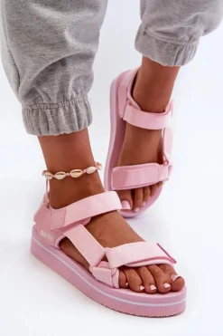 Damskie Sandały Na Platformie Big Star NN274A533 Różowe