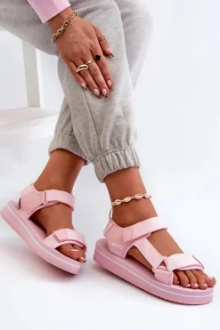 Damskie Sandały Na Platformie Big Star NN274A533 Różowe