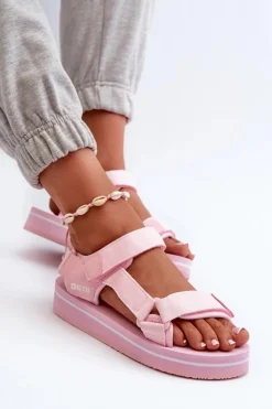 Damskie Sandały Na Platformie Big Star NN274A533 Różowe