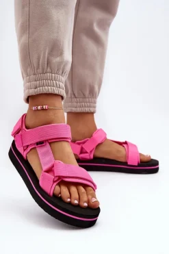 Damskie Sandały Na Platformie Lee Cooper LCW-24-05-2750L Fuksja