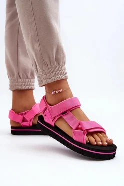 Damskie Sandały Na Platformie Lee Cooper LCW-24-05-2750L Fuksja