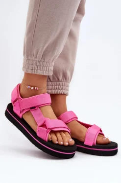 Damskie Sandały Na Platformie Lee Cooper LCW-24-05-2750L Fuksja