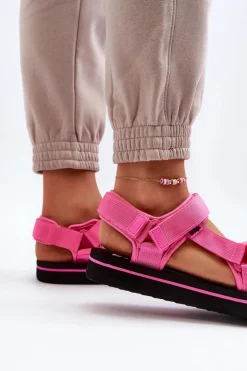 Damskie Sandały Na Platformie Lee Cooper LCW-24-05-2750L Fuksja