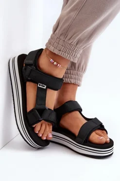 Damskie Sandały Na Platformie Lee Cooper LCW-24-05-2753 Czarne