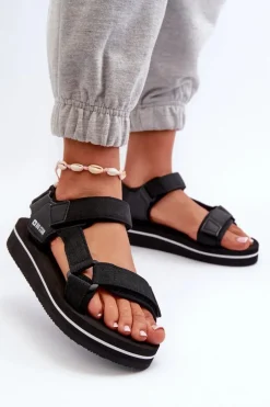 Damskie Sandały Na Platformie Big Star NN274A532 Czarne