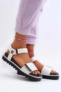 Damskie Sandały Na Platformie Big Star NN274777 Białe