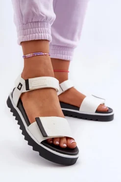 Damskie Sandały Na Platformie Big Star NN274777 Białe