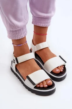 Damskie Sandały Na Platformie Big Star NN274777 Białe